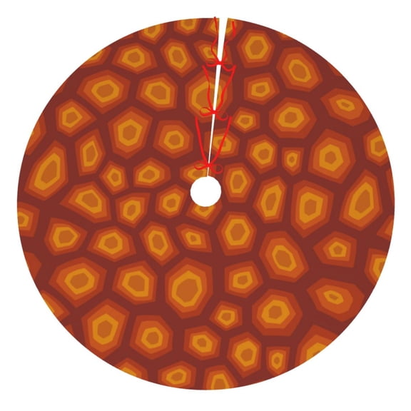 Rateoe Turtle Shell Print Christmas Tree Skirt 30" for Xmas Holiday New Year Party Circle Tree Mat Ornaments Decoration