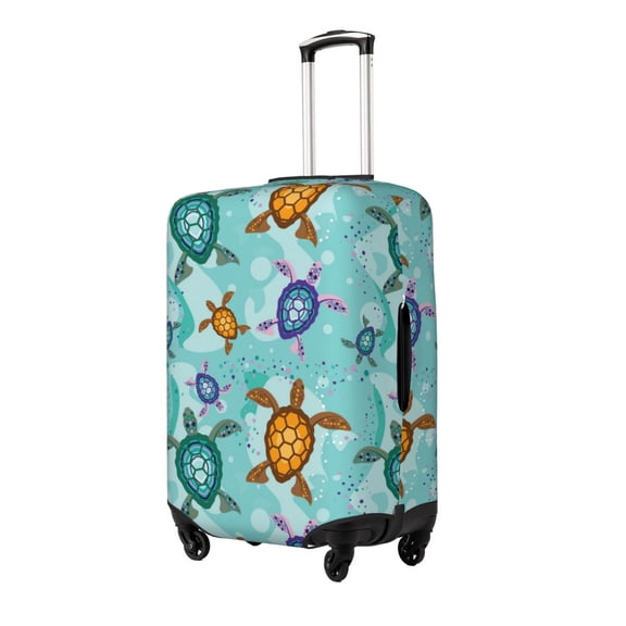 Rateoe Turtles And Sea Printed Luggage Cover, Suitcase Protector Fits 18-32 Inch Luggage-