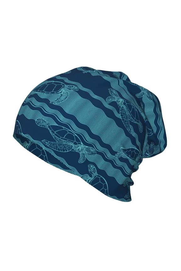 Turtles and Waves Kids Beanie Warm Knit Beanie Hats Boys Girls Winter Hat Soft Slouchy Hats for Kids