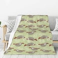 thumbnail image 1 of Rateoe Twig Sloth Pattern Flannel Throw Blanket, Ultra-soft Blanket for Bed, Couch, Car, Hypoallergenic Anti-pilling blanket-80"x60"(Vertical), 1 of 6