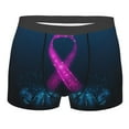 thumbnail image 1 of Rateoe Two Human Hands are Holds Pink Ribbon Awareness Mens Boxer Briefs Poly Spandex Performance Boxer Briefs Underwear Hem Boxer Briefs - Large, 1 of 8