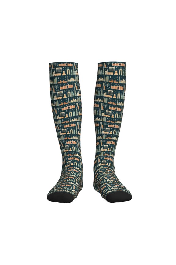 UAE Travel1 1 Compression Socks for Women and Men 20-30mmHg-Circulation Support Socks Knee High Nurse Pregnant Running Medical and Travel Athletic