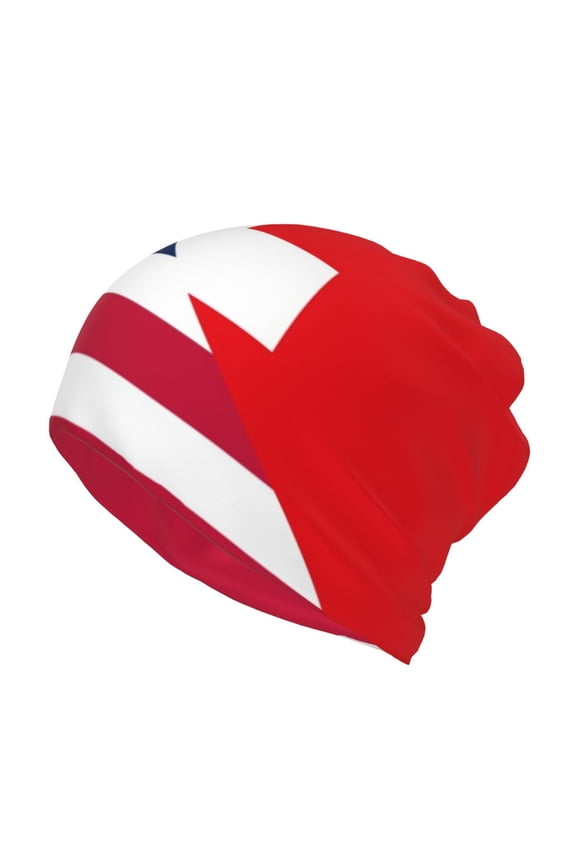 USA Switzerland Cotton Slouchy Beanie Hat for Men/Women,Lightweight Oversize Large Thin Skull Cap Night Sleeping Cap