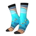 thumbnail image 1 of Rateoe Underwater Aquarium Arches for Women Casual Calf Socks - Cute Crew Socks - Thin Soft Above Ankle Socks Size 5-11, 1 of 6