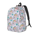 thumbnail image 1 of Rateoe Unicorn DoingYoga Pattern Durable Canvas Backpack for Men & Women – Stylish & Lightweight – Adjustable Straps, Multiple Pockets – Fits 15-17 Inch LaptopsMedium, 1 of 5