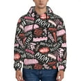 thumbnail image 1 of Rateoe Various Languages Mother Pattern Mens Hoodie, Pullover Hooded Sweatshirt, Kangaroo Pocket Hoodie Ideal for Daily Wear, Travel and Home-X-Large, 1 of 7
