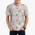 thumbnail image 1 of Rateoe Various Rabbits Pattern Men's Short Sleeve Polo Shirts, Golf Polo Shirts Short Sleeve Performance Moisture Wicking Dry-3X-Large, 1 of 6