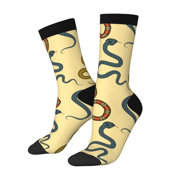 Rateoe Various Snake for Women Casual Calf Socks - Cute Crew Socks - Thin Soft Above Ankle Socks Size 5-11