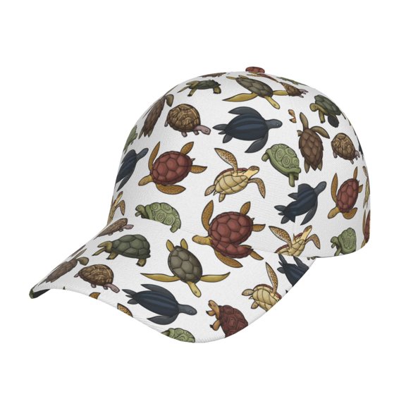 Rateoe Various Turtle Pattern Baseball Cap Outdoor Cap Mountain Dad Hat - Unstructured Soft Cotton Cap-Adjustable UV Protection Cap