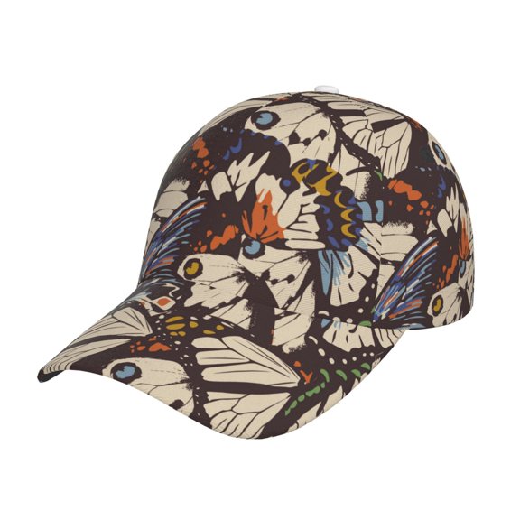 Rateoe Vector Butterflies Pattern Baseball Cap Outdoor Cap Mountain Dad Hat - Unstructured Soft Cotton Cap-Adjustable UV Protection Cap