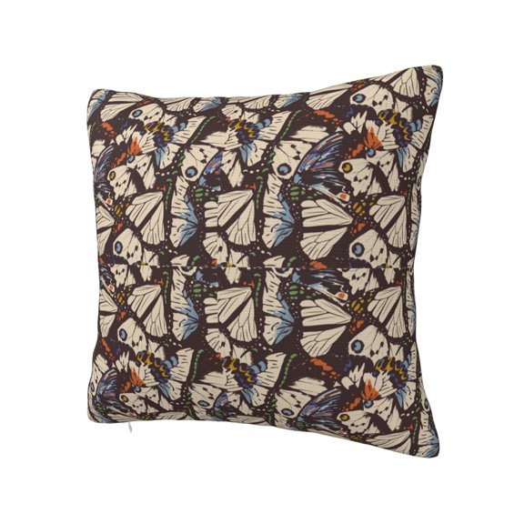 Rateoe Vector Butterflies Pattern Throw Pillow Cover Premium Pillow Stuffer Sham Square for Decorative Cushion Bed Couch Sofa(Pillow insert not included)