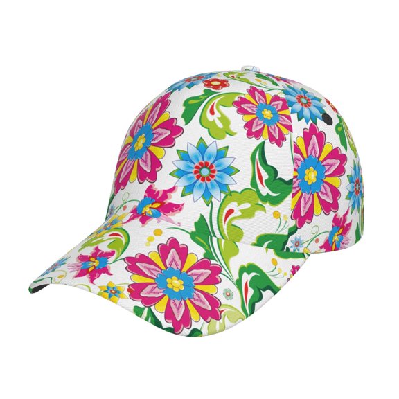 Rateoe Vector Mexican Otomi Style Bright Pattern Baseball Cap Outdoor Cap Mountain Dad Hat - Unstructured Soft Cotton Cap-Adjustable UV Protection Cap