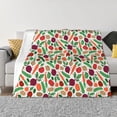 thumbnail image 1 of Rateoe Vegetables Pattern Flannel Throw Blanket, Ultra-soft Blanket for Bed, Couch, Car, Hypoallergenic Anti-pilling blanket-50"x40"(Horizontal), 1 of 6