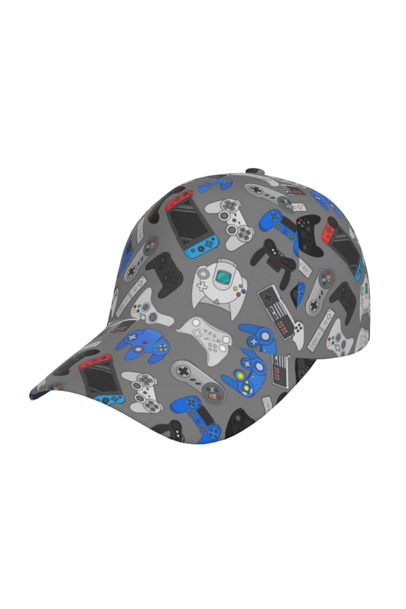 Video Game Pattern Baseball Cap Outdoor Cap Mountain Dad Hat - Unstructured Soft Cotton Cap-Adjustable UV Protection Cap