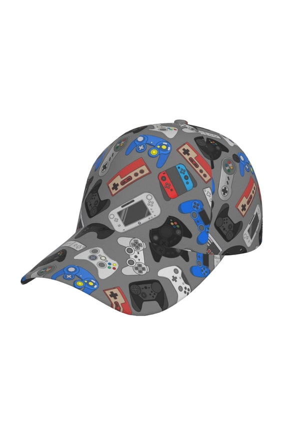 Video Game Pattern Baseball Cap Outdoor Cap Mountain Dad Hat - Unstructured Soft Cotton Cap-Adjustable UV Protection Cap