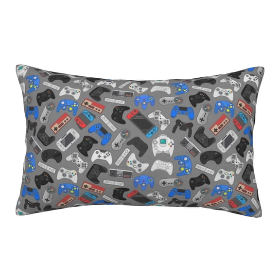 Rateoe Video Game Pattern Pillow Covers with Invisible Zipper(Pillows are not Included) Standard Pillowcases-16"x24"