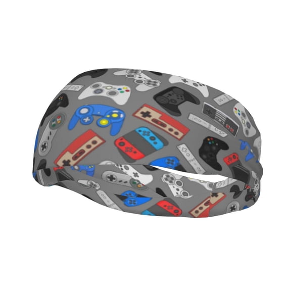 Rateoe Video Game Pattern Sports Headbands ,Moisture Wicking Workout Headband, Sweatband Headbands for Running,Cycling,Yoga,Hairband for Women and Men