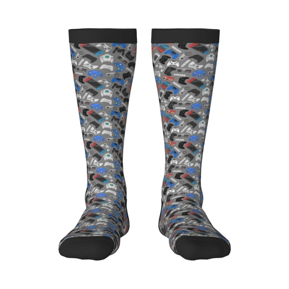 Rateoe Video Game Pattern Women’s Knee High Crew Socks,Trouser Socks Comfortable, Breathable, Moisture-Wicking and Soft