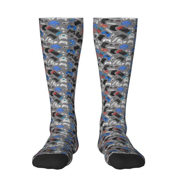 Rateoe Video Game Pattern Women’s Knee High Crew Socks,Trouser Socks Comfortable, Breathable, Moisture-Wicking and Soft