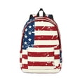 thumbnail image 1 of Rateoe Vintage American Flag Pattern Canvas College Laptop Backpack,Travel Daypack,Durable Rucksack Travel Notebook Bag School Backpack Book Bag for Men Women-Small, 1 of 7