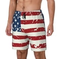 thumbnail image 1 of Rateoe Vintage American Flag Pattern Men’s Swim Shorts with Compression Liner – Double-Layered Quick-Dry Swimwear, Comfortable & Stretchy Beach Shorts-Small, 1 of 6