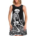 thumbnail image 1 of Rateoe Vintage Black white Plant skull Pattern Women’s Sleeveless Dress,Casual Summer Dress,A-line Sleeveless Dress Versatile Summer Dress Stylish Day Dress, 1 of 7