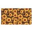 thumbnail image 1 of Rateoe Vintage Brown Plaid Sunflower Print Mouse Pad - Extended Large Gaming Mousepad,Non-Slip Stitched Edge,16x29.5 Inch, 1 of 8