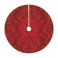 thumbnail image 1 of Rateoe Vintage Burgundy Pattern Christmas Tree Skirt with Ties , Christmas Tree Decorations, Farmhouse Christmas Decor Xmas Holiday Decorations-36", 1 of 6