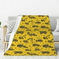 thumbnail image 1 of Rateoe Vintage Excavator Pattern Flannel Throw Blanket, Ultra-soft Blanket for Bed, Couch, Car, Hypoallergenic Anti-pilling blanket-40"x30"(Vertical), 1 of 6