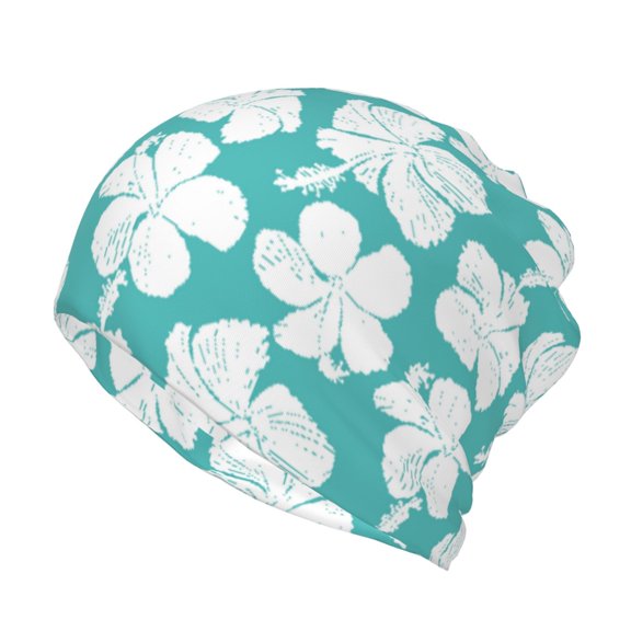 Rateoe Vintage Floral Cotton Slouchy Beanie Hat for Men/Women,Lightweight Oversize Large Thin Skull Cap Night Sleeping Cap