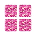 thumbnail image 1 of Rateoe Vintage Flowers Drawing Drink Coasters Set of 4 Leather Coasters Spill Protection for Table Desk,Durable and Non Slip Leather Coaster ,4 Inches Drink Mats-Square, 1 of 6