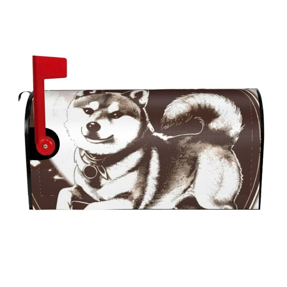 Rateoe Vintage Husky Dog Printed Mailbox Covers - Easy to Install Fall, Winter, Spring, Summer Mailbox Cover - Weather and UV-Resistant Mailbox Decor - Mailbox Magnetic Covers-