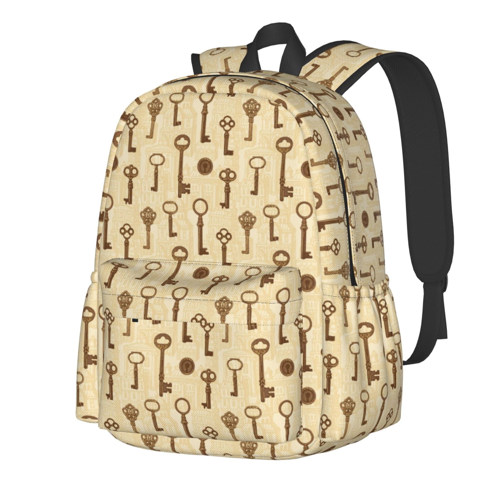 Keys Backpack Rateoe Vintage Keys Pattern Student Backpack,Backpack for School ...