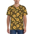 thumbnail image 1 of Rateoe Vintage Plaid Sunflower Pattern Men’s Baseball Short Sleeve Polo Shirt, Midweight Men's Shirt Golf Shirt Polo Shirts Quick Dry Short-3X-Large, 1 of 7