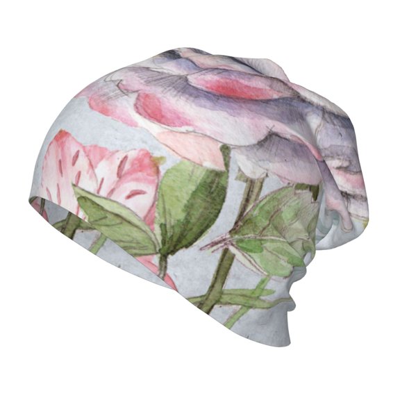 Rateoe Vintage Rose Kids Beanie Warm Knit Beanie Hats Boys Girls Winter Hat Soft Slouchy Hats for Kids