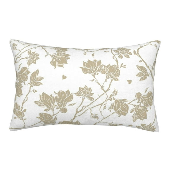 Rateoe Vintage Stylized White Color Pattern Pillow Covers with Invisible Zipper(Pillows are not Included) Standard Pillowcases-16"x24"