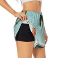 thumbnail image 1 of Rateoe Vintage Surf Van Beach Printed 2 in 1 Women's Workout Shorts for Athletic Gym Running Shorts with Phone Pockets-XX-Large, 1 of 7