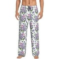 thumbnail image 1 of Rateoe Violets Flowers Pattern Men’s Ultra-Soft Comfy Pajama Lounge Pants Sleepwear,Comfortable Lounge Wear,lightweight Pajamas, Casual Home Wear-X-Large, 1 of 6