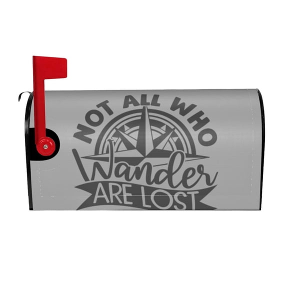 Rateoe Not All Who Wander Are Lost2 Printed Mailbox Covers - Easy to Install Fall, Winter, Spring, Summer Mailbox Cover - Weather and UV-Resistant Mailbox Decor - Mailbox Magnetic Covers-25.5x21 in
