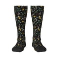 thumbnail image 1 of Rateoe Wasp and Florals Pattern Women’s Knee High Crew Socks,Trouser Socks Comfortable, Breathable, Moisture-Wicking and Soft, 1 of 6