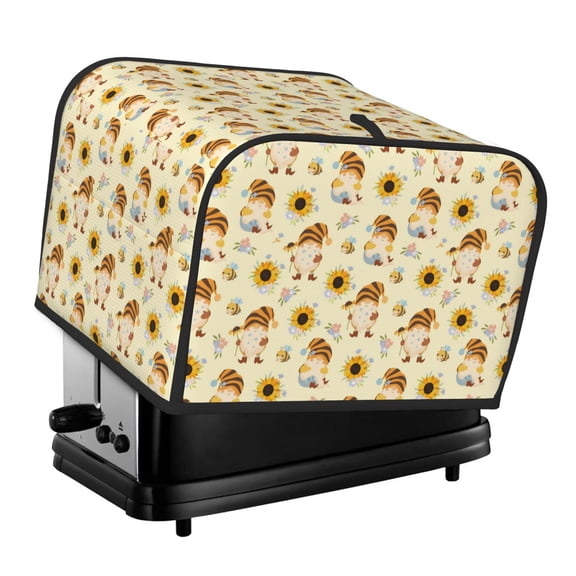 Rateoe Watercolor Bee Honey Honeycomb Bee Pattern Toaster Covers 4 Slice Wide Slot,Bread Machine Cover,Bread Dust Cover & Fingerprint Protection,Appliance Covers