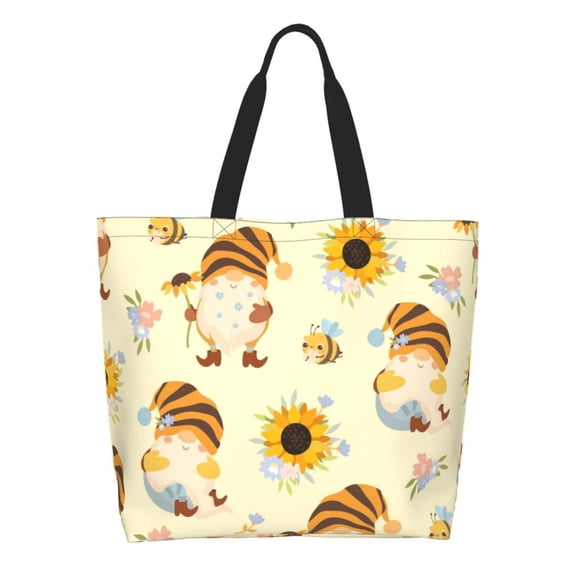 Rateoe Watercolor Bee Honey Honeycomb Bee Tote Bag - Waterproof Lightweight Handbags Travel Shoulder Bag for Hiking Yoga Gym Swimming Travel Beach