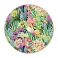 thumbnail image 1 of Rateoe Watercolor Blooming Cactus Pattern Christmas Tree Skirt with Ties , Christmas Tree Decorations, Farmhouse Christmas Decor Xmas Holiday Decorations-36", 1 of 6