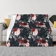 thumbnail image 1 of Rateoe Watercolor Floral Pattern Flannel Throw Blanket, Ultra-soft Blanket for Bed, Couch, Car, Hypoallergenic Anti-pilling blanket-50"x40"(Horizontal), 1 of 6