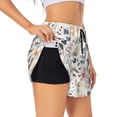thumbnail image 1 of Rateoe Watercolor Floral Printed 2 in 1 Women's Workout Shorts for Athletic Gym Running Shorts with Phone Pockets-X-Large, 1 of 7