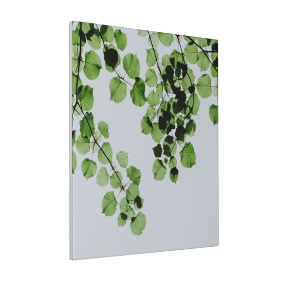 Rateoe Watercolor Green Leaves Pattern Decorative Picture – Unique Modern Wall Art, Ready-to-Hang Canvas Print for Home (Vertical)