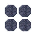 thumbnail image 1 of Rateoe Watercolor Indigo Drawing Drink Coasters Set of 4 Leather Coasters Spill Protection for Table Desk,Durable and Non Slip Leather Coaster ,4 Inches Drink Mats-Octagon, 1 of 6