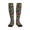 thumbnail image 1 of Rateoe Watercolor Romantic Paisley Compression Socks for Women and Men 20-30mmHg-Circulation Support Socks Knee High Nurse Pregnant Running Medical and Travel Athletic, 1 of 7