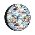 thumbnail image 1 of Rateoe Watercolor Sailboat Pattern Tire Cover Wheel Protectors Weatherproof Wheel Covers Universal Fit for Trailer Rv SUV Truck Camper Travel Trailers Accessories-16 inch, 1 of 6