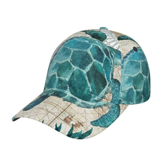 Rateoe Watercolor Sea Turtle Pattern Men’s Baseball Cap – Adjustable Curved Brim Hat, Soft Cotton Sports Cap for Outdoor, Casual, and Everyday Wear, Comfortable & Breathable